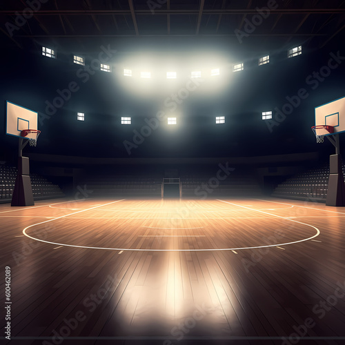 Basket Ball Stadium with Lights © premiumdesign