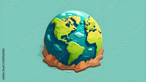 Cartoon illustration of earth