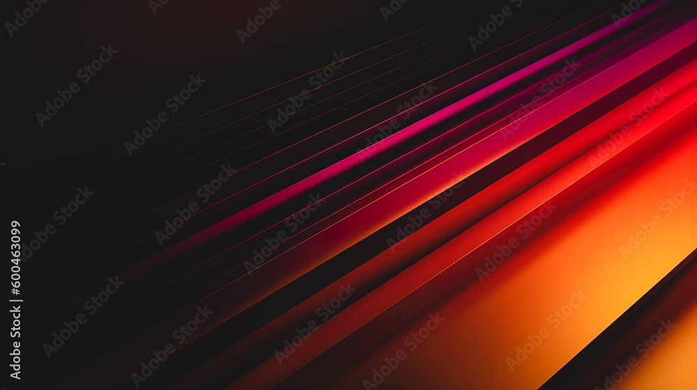 Abstract dark background with colored lines, generative AI. Abstract dark background with colored lines, generative AI.