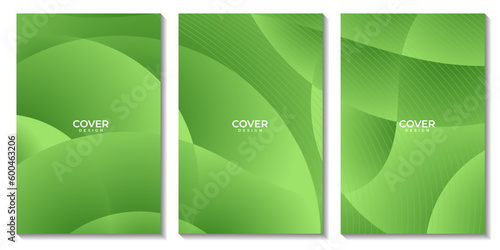 abstract vector green organic covers background for business