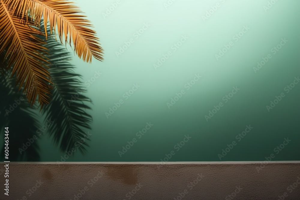 palm branch shadow on the wall- Ai palm branch shadow on the wall- Ai