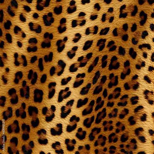 Leopard skin texture  seamless pattern  Leopard coat  fashion texture  AI generated.
