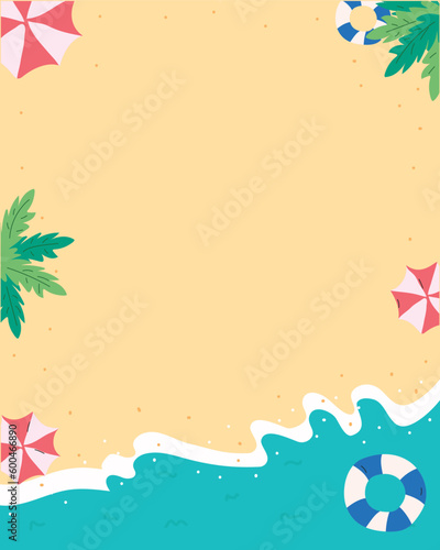 summer background and banner. Abstract illustration with leaves. Summer. Vector illustration.
