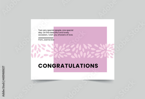 Wedding Planner greeting card template. A clean, modern, and high-quality design business card vector design. Editable and customize template business card