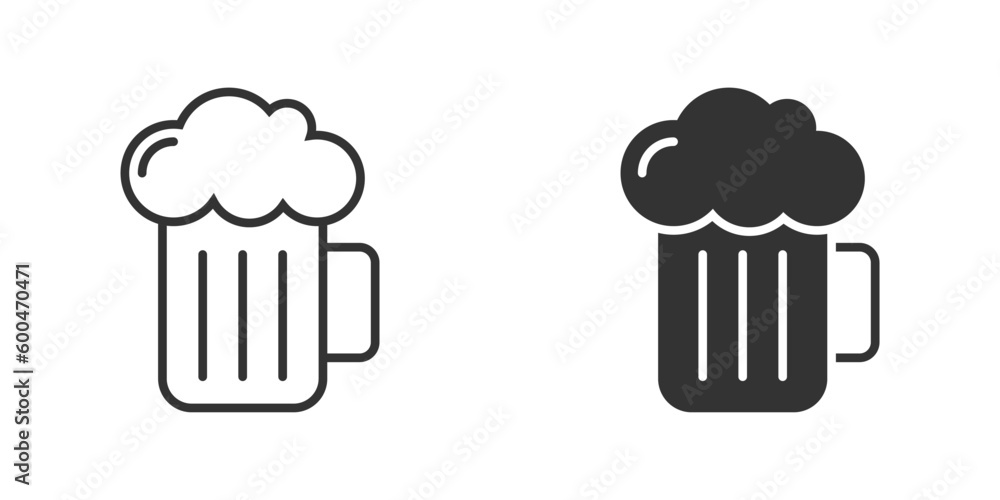 Mug of beer icon. Vector illustration. Mug of beer icon. Vector illustration.