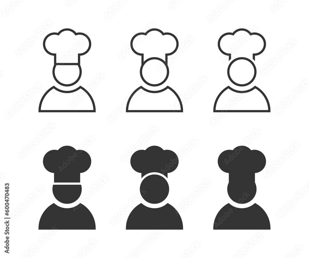Cook icon. Chef icon. Simple design. Vector illustration. Cook icon. Chef icon. Simple design. Vector illustration.
