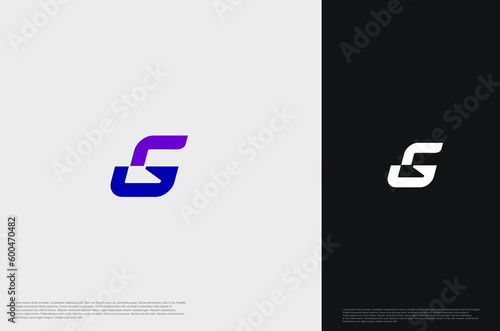Initial Letter G with slice accent typography for business name. Vector logo inspiration