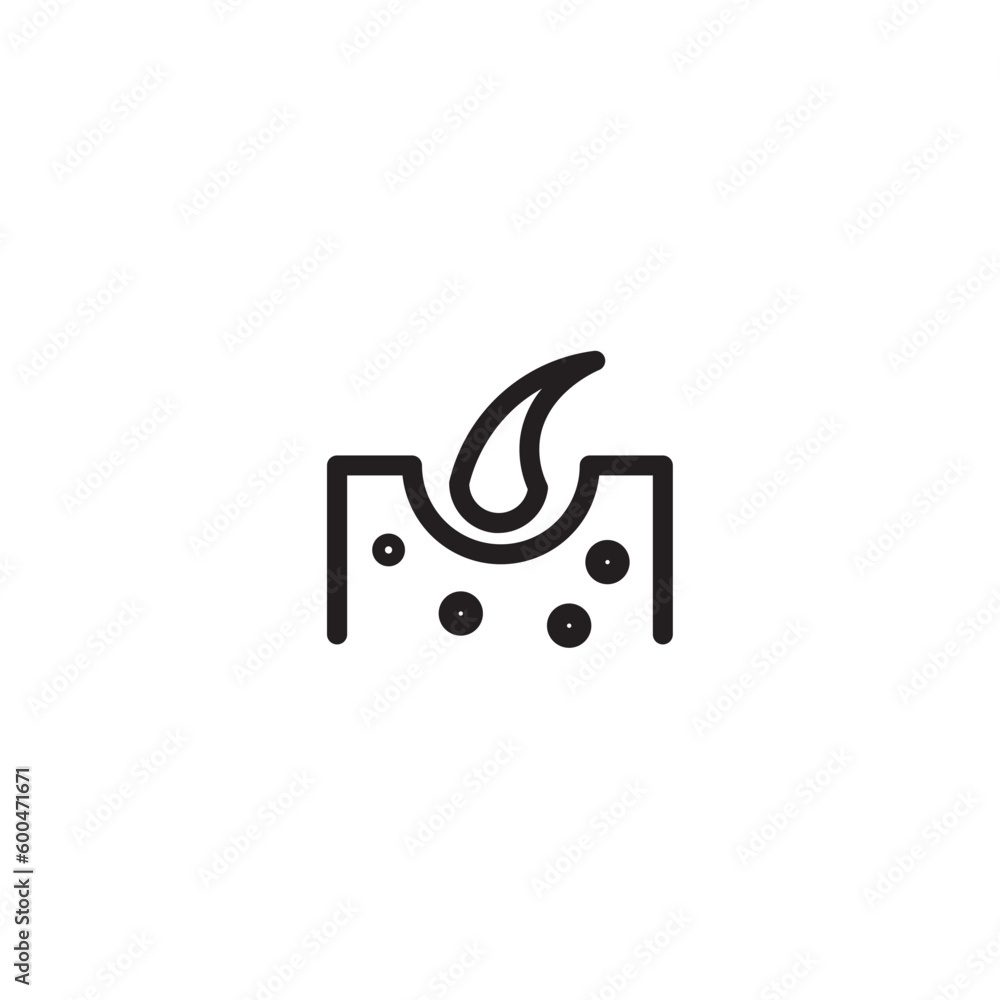 Hair Health Medicine Outline Icon Hair Health Medicine Outline Icon