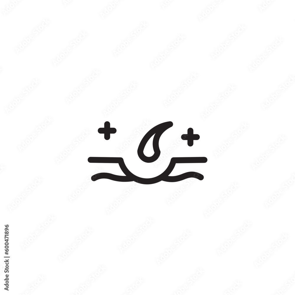 Hair Losing Loss Outline Icon