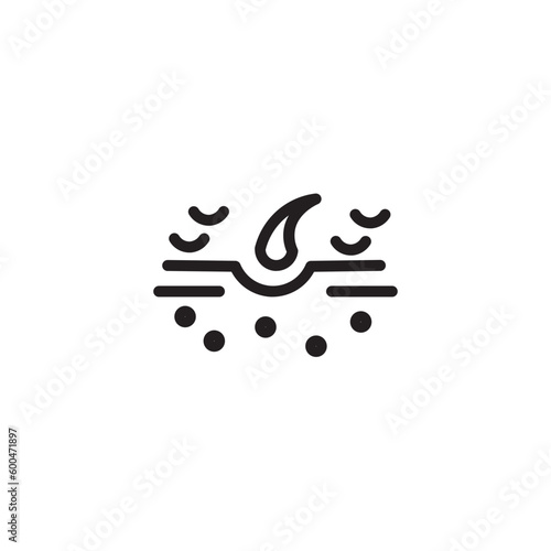 Hair Losing Loss Outline Icon