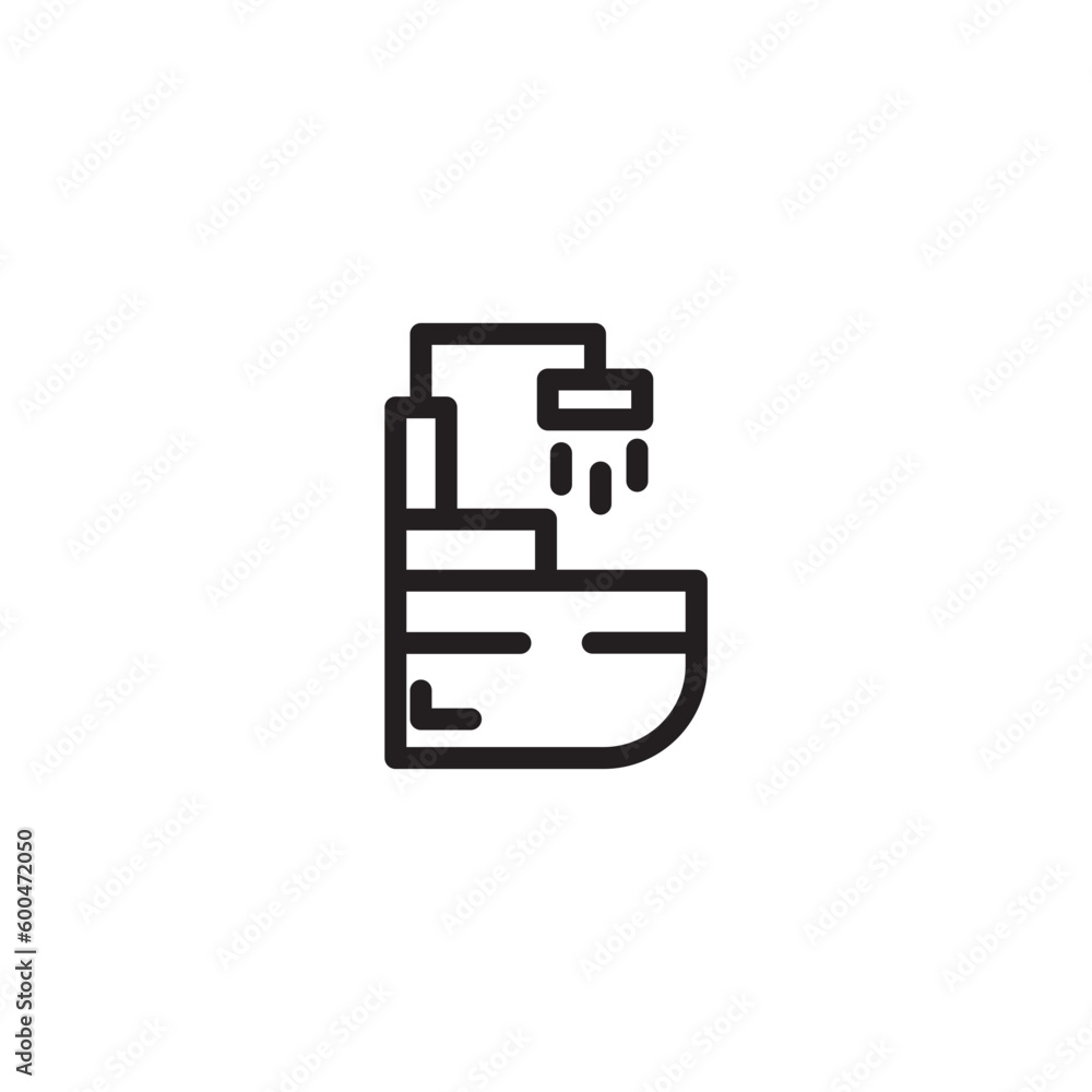 Salon Sinks Washing Outline Icon Salon Sinks Washing Outline Icon