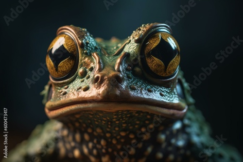 Image of a frog wearing a mask in 3D. Generative AI