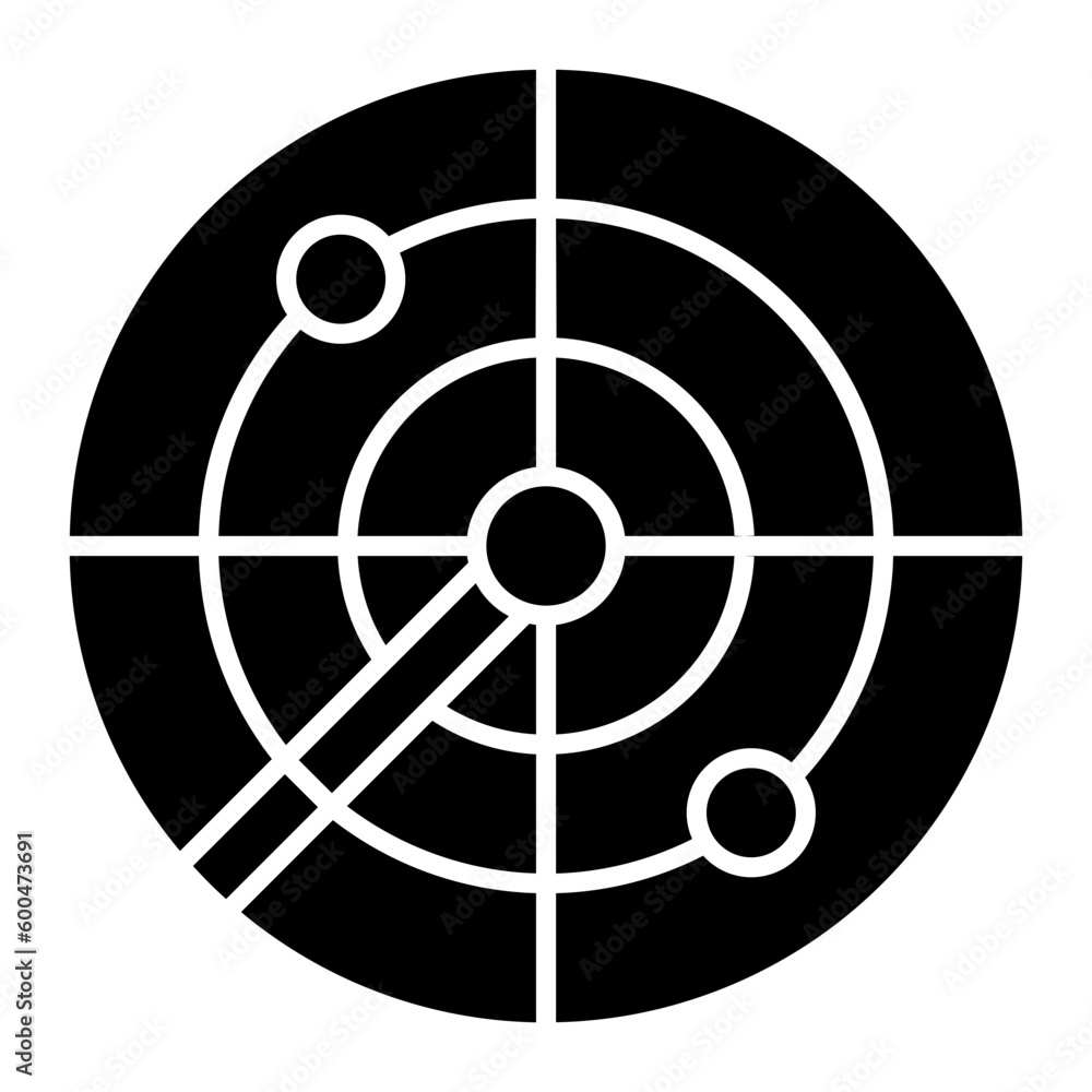 Radar Glyph Icon Radar Glyph Icon