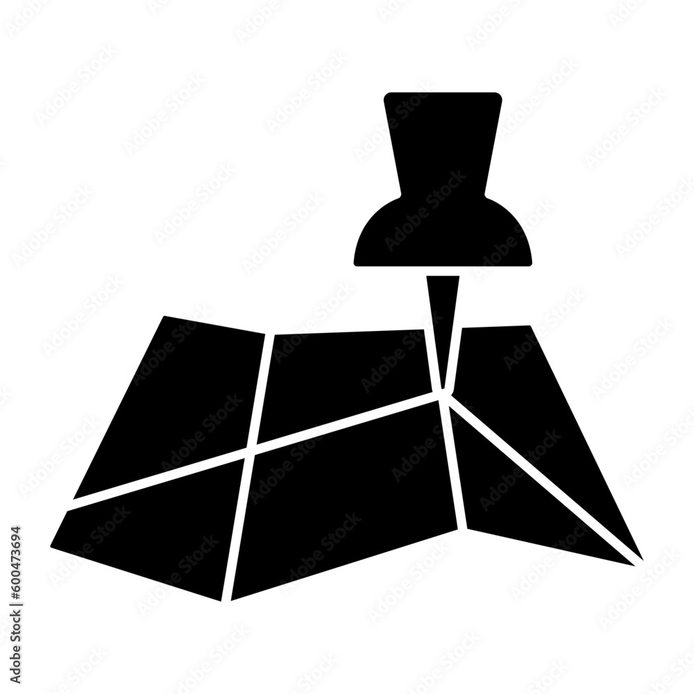 Fototapeta premium Pin Location Glyph Icon