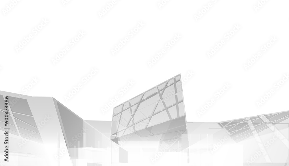 Fototapeta premium Abstract modern architecture 3d rendering