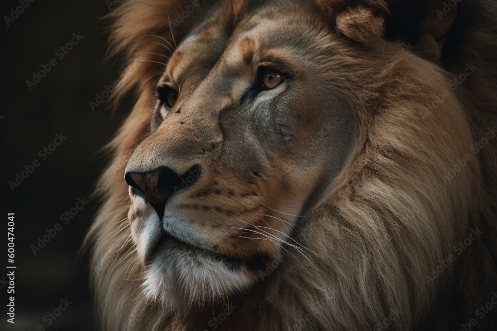 A brave lion named Leo. Generative AI