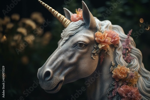 A charming depiction of a lovable unicorn. Generative AI