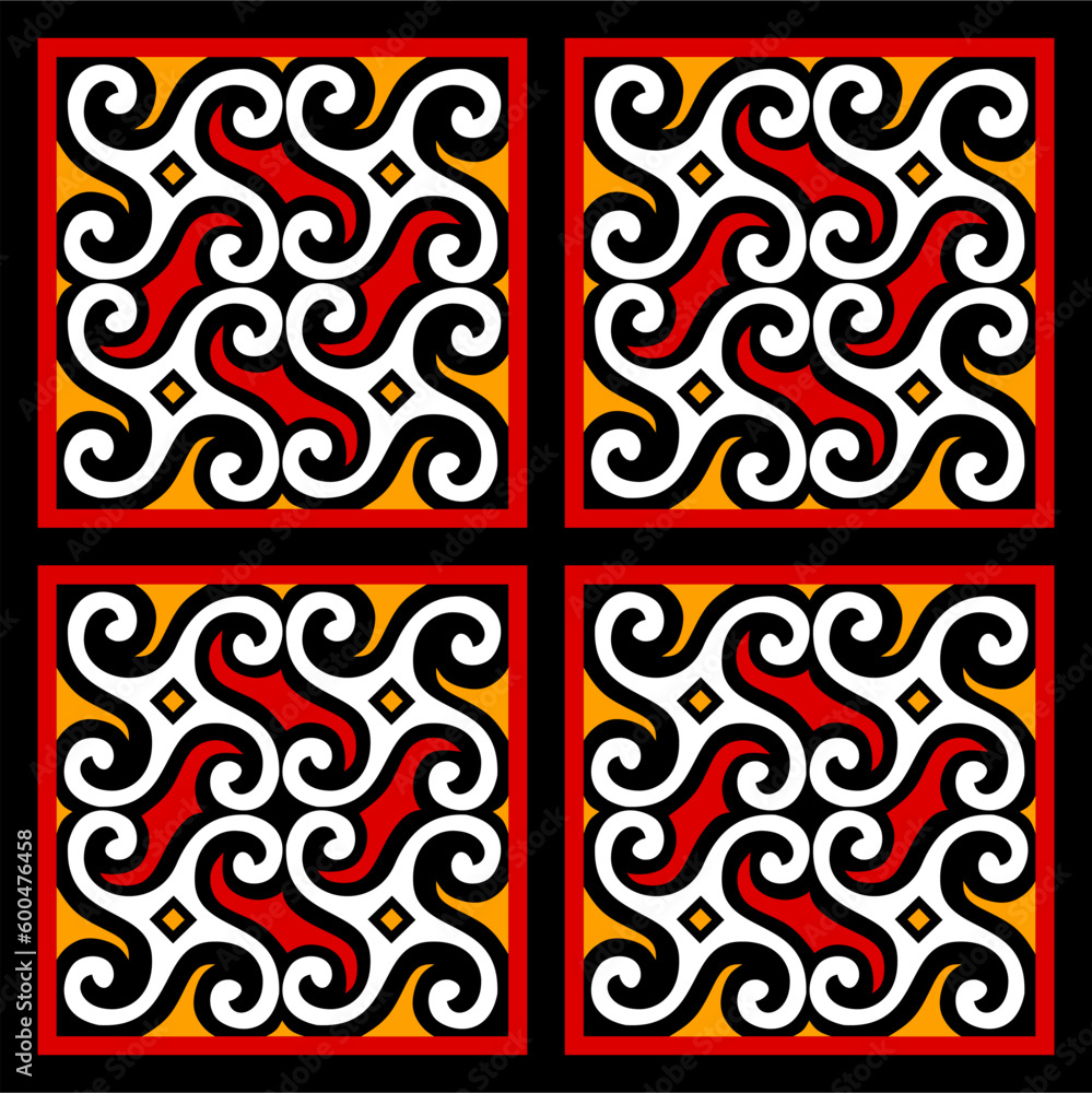 Ethnic pattern from Toraja, South Sulawesi Indonesia. Aesthetic traditional Asian texture. Red, black, yellow, and white geometric theme. Ethnic pattern from Toraja, South Sulawesi Indonesia. Aesthetic traditional Asian texture. Red, black, yellow, and white geometric theme.