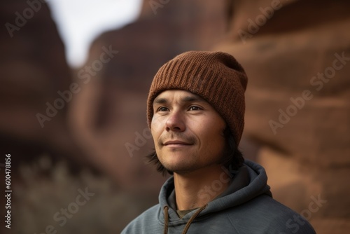Portrait of a young man wearing a hat in Capitol Reef National Park