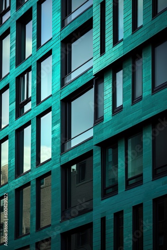 Urban building, facade pattern, generative ai