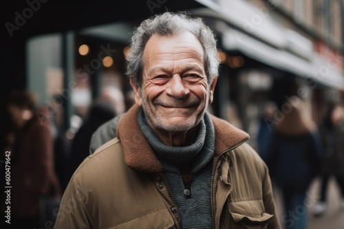 Portrait of a senior man with grey hair in a city street © Robert MEYNER