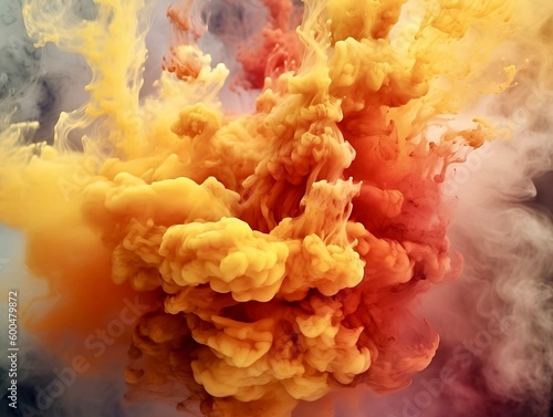 Red and orange smoke background