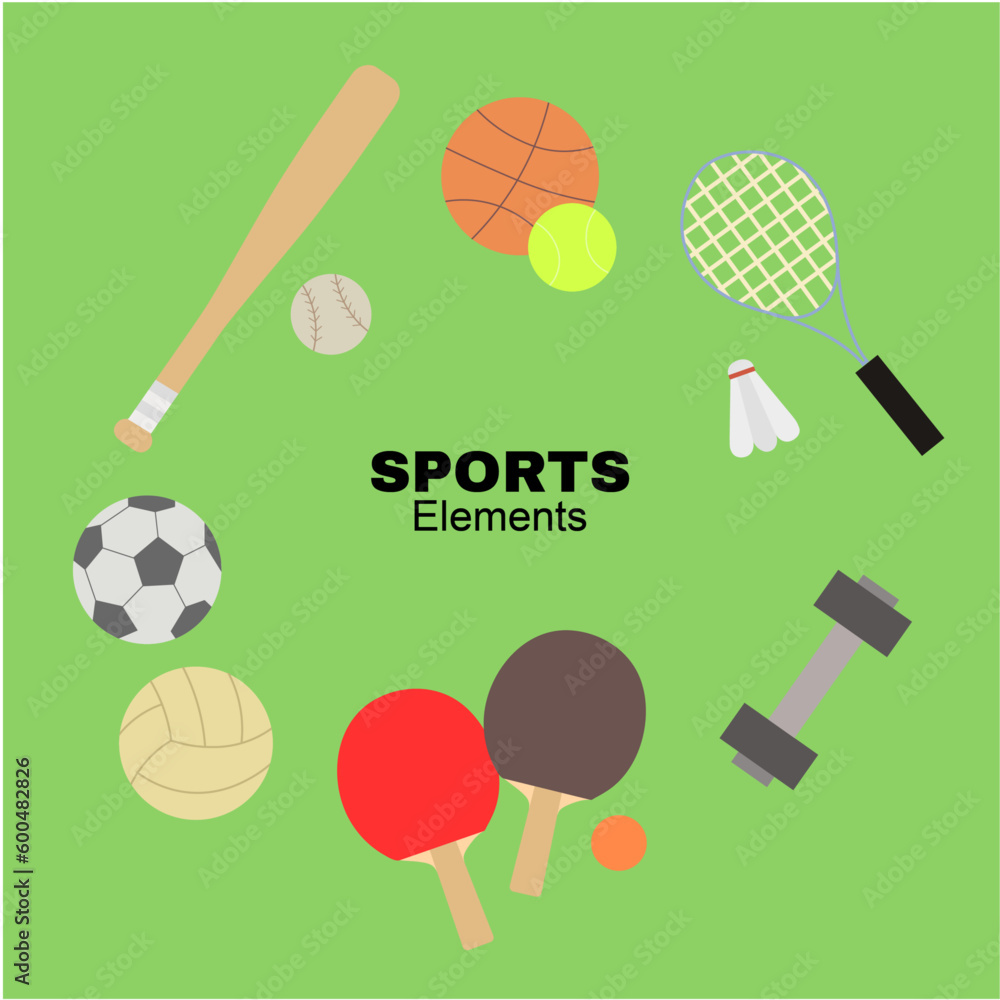 Sport Equipment Elements Sport Equipment Elements
