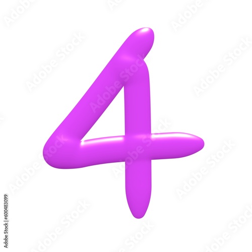 3D convex effect number special character font number 0 - 9 luxury 