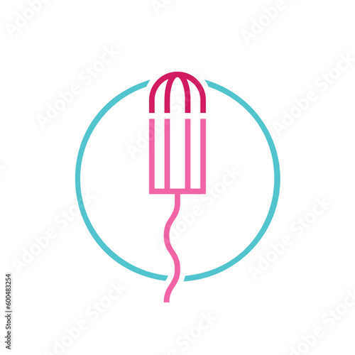 Tampon  women period pictogram  sign  icon. Vector illustration