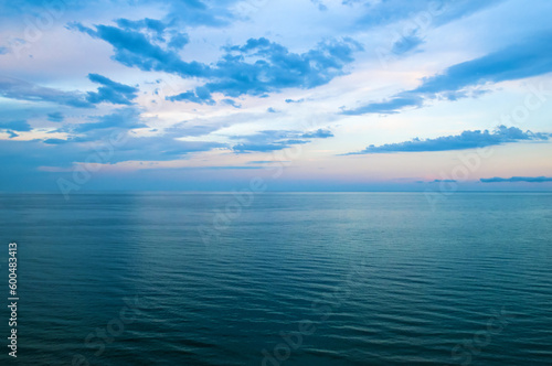 Surface of the sea before sunrise. Calm. © alinamd