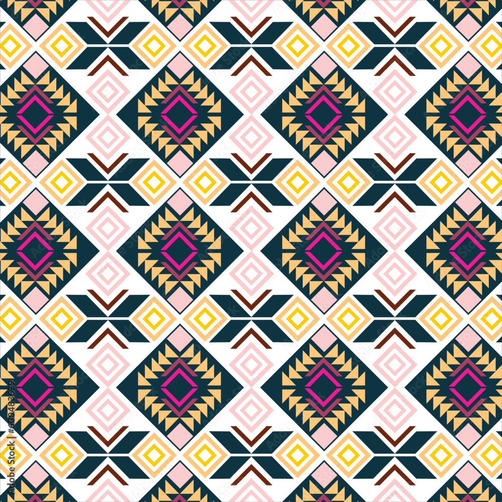 Seamless pattern with tribal aztec ornament. Vector illustration. Seamless pattern with tribal aztec ornament. Vector illustration.