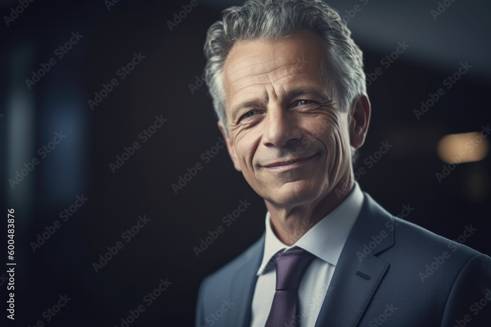 Portrait of confident mature businessman in suit looking at camera and smiling Portrait of confident mature businessman in suit looking at camera and smiling