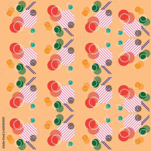 Seamless background pattern. Abstract geometric shapes. Vector illustration.