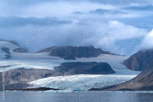 amazing landscape with glaciers and icebergs in summer time © Ondrej
