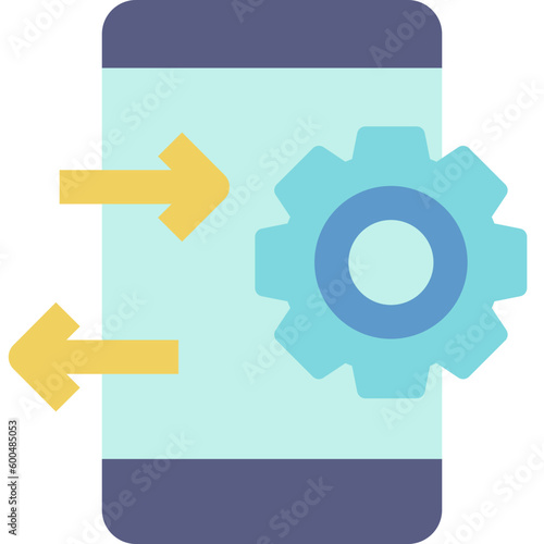 data distribution flat icon