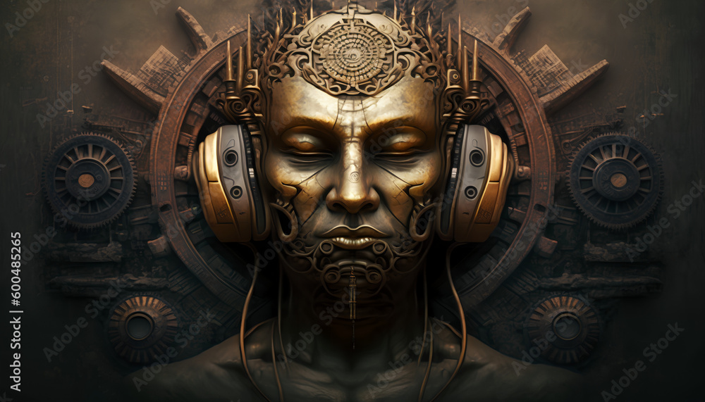Obraz premium Techno Buddha