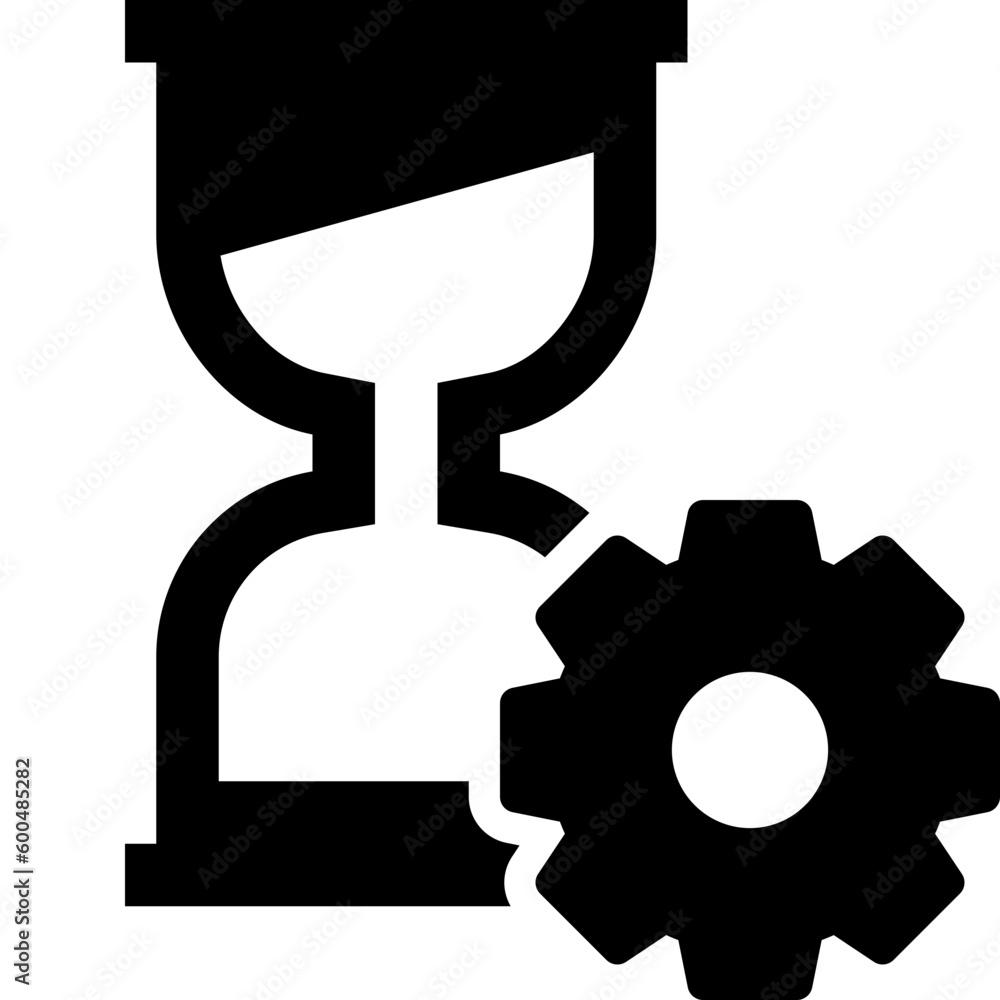 time management black solid icon time management black solid icon