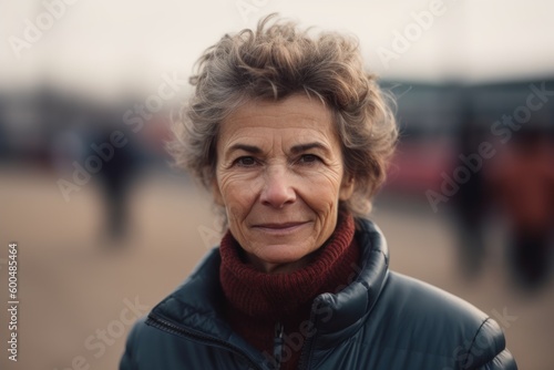 Portrait of a beautiful middle-aged woman on the street. © Robert MEYNER
