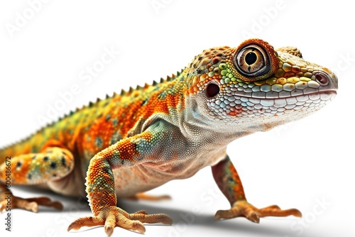 gecko isolated on white background. AI generated