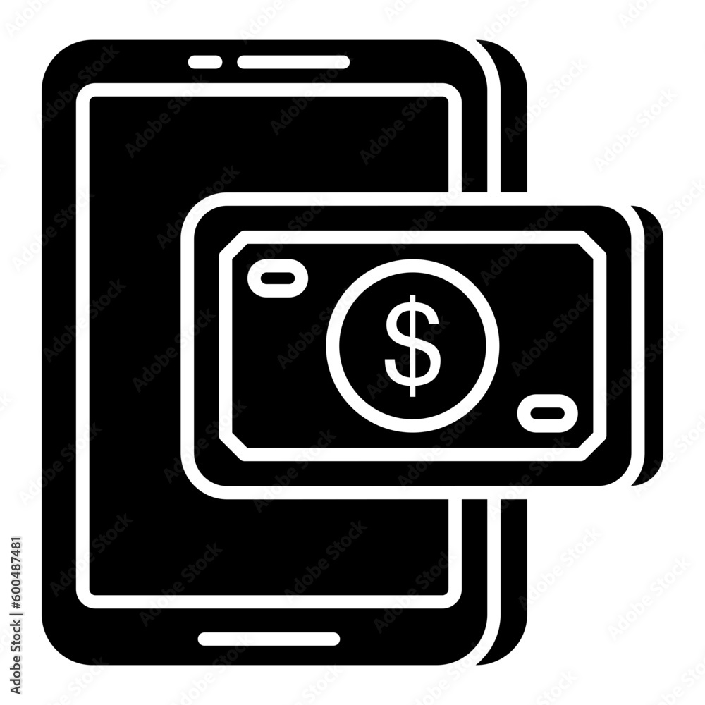 An icon design of mobile banking An icon design of mobile banking