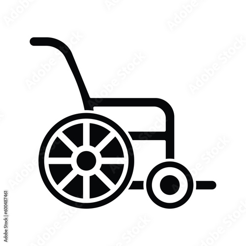 Wheel chair icon on trendy design