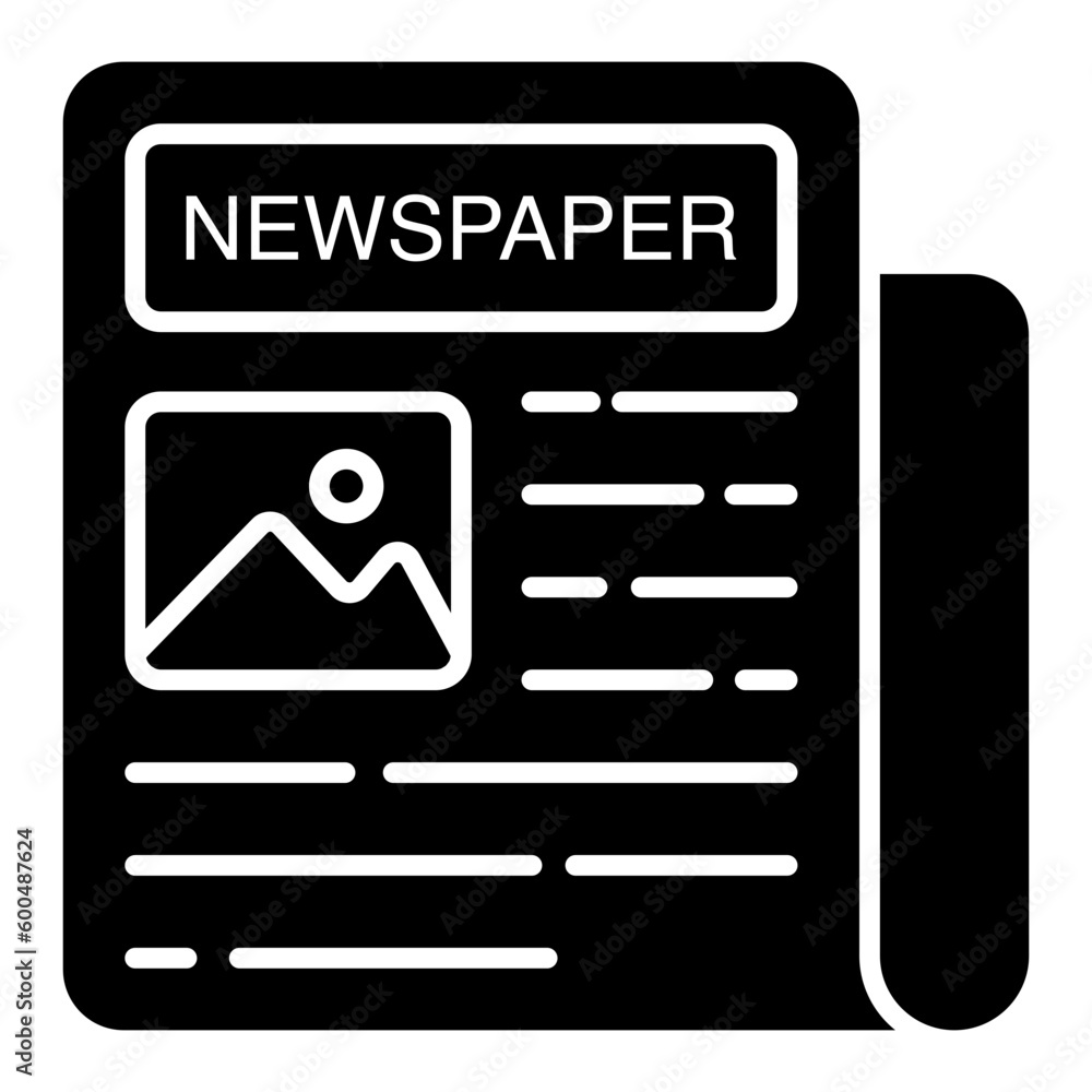 Editable design icon of business news Editable design icon of business news