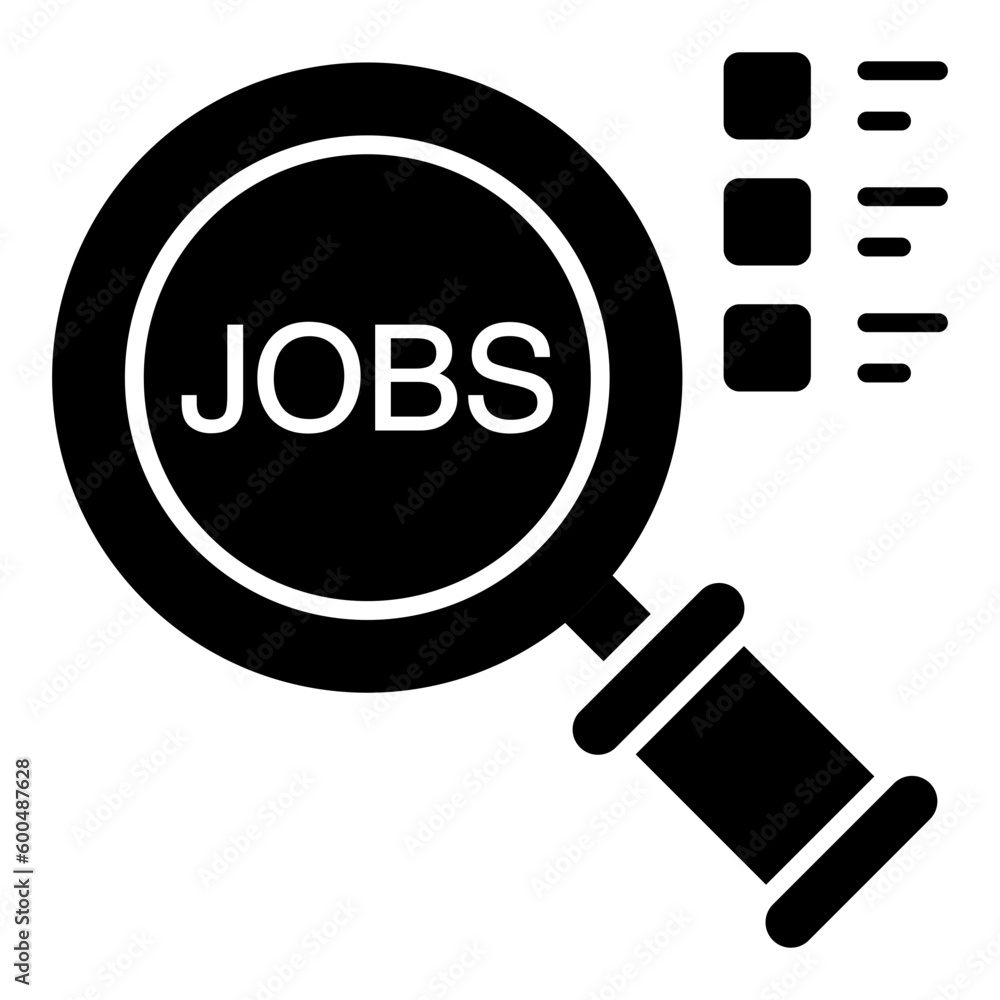 An icon design of search job An icon design of search job