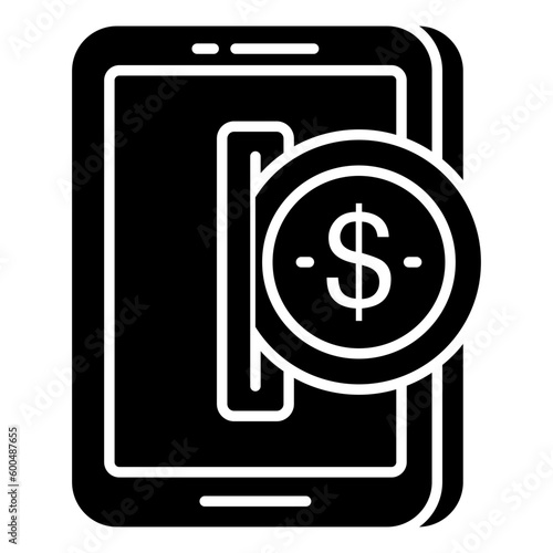 An icon design of mobile money withdrawal 