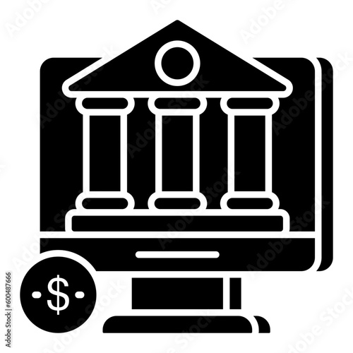 An icon design of online banking 