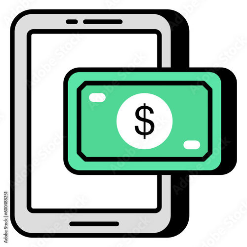 An icon design of mobile banking 