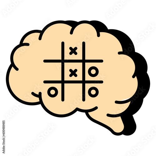 Modern design icon of brain