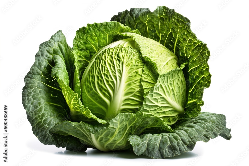 Obraz premium cabbage isolated on white background. AI generated
