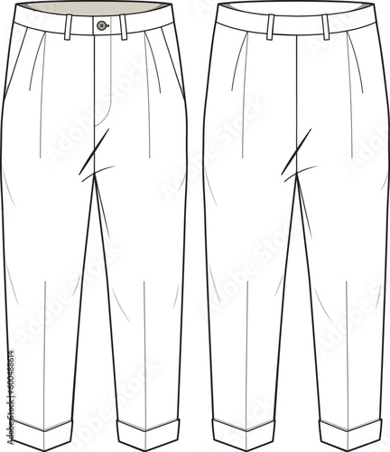 UNISEX BOTTOM WEAR DRESS PANT VECTOR