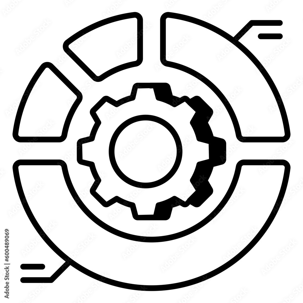 Modern design icon of data management Modern design icon of data management